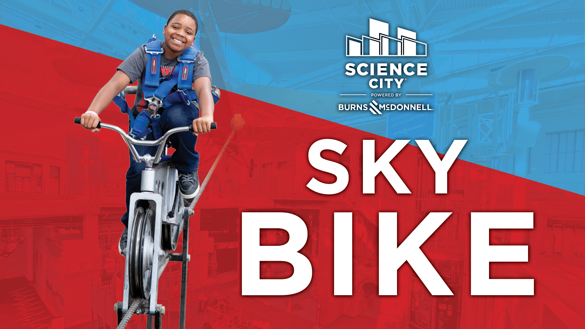 Boy on the Sky Bike in Science City