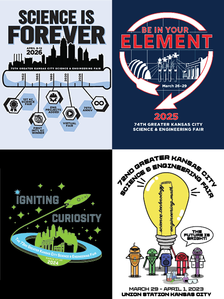 Past T-Shirt design winners from 2023 - 2026.