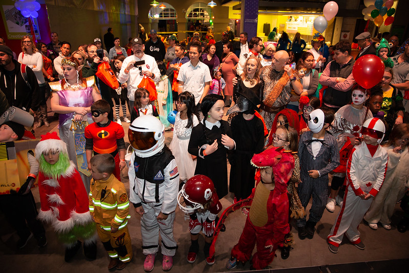 image of children in costumes from spookfest 2019